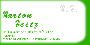 marton heitz business card